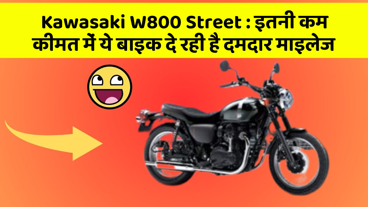 Kawasaki W800 Street: इतनी कम कीमत में ये बाइक दे रही है दमदार माइलेज